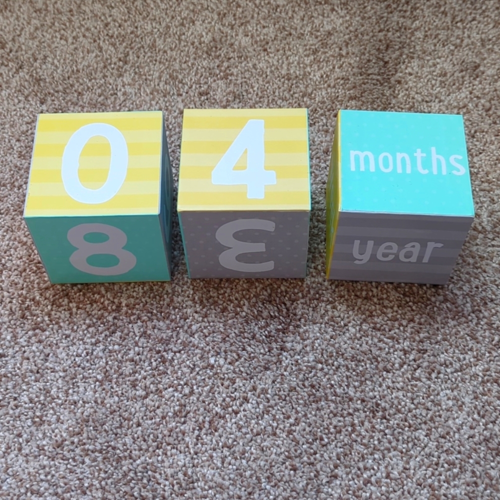 Milestone age blocks baby infant